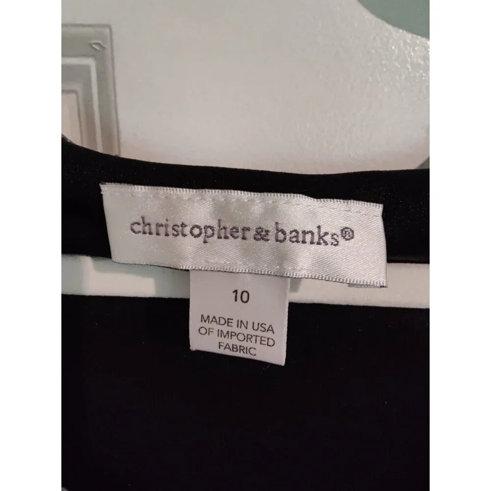 Christopher & Banks Sleeveless Blue & Gray Zebra Print Stretch Maxi Dress 10‎